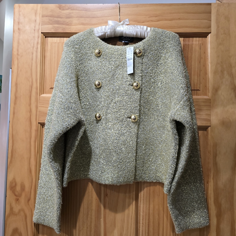 J. Crew Gold Textured Blazer